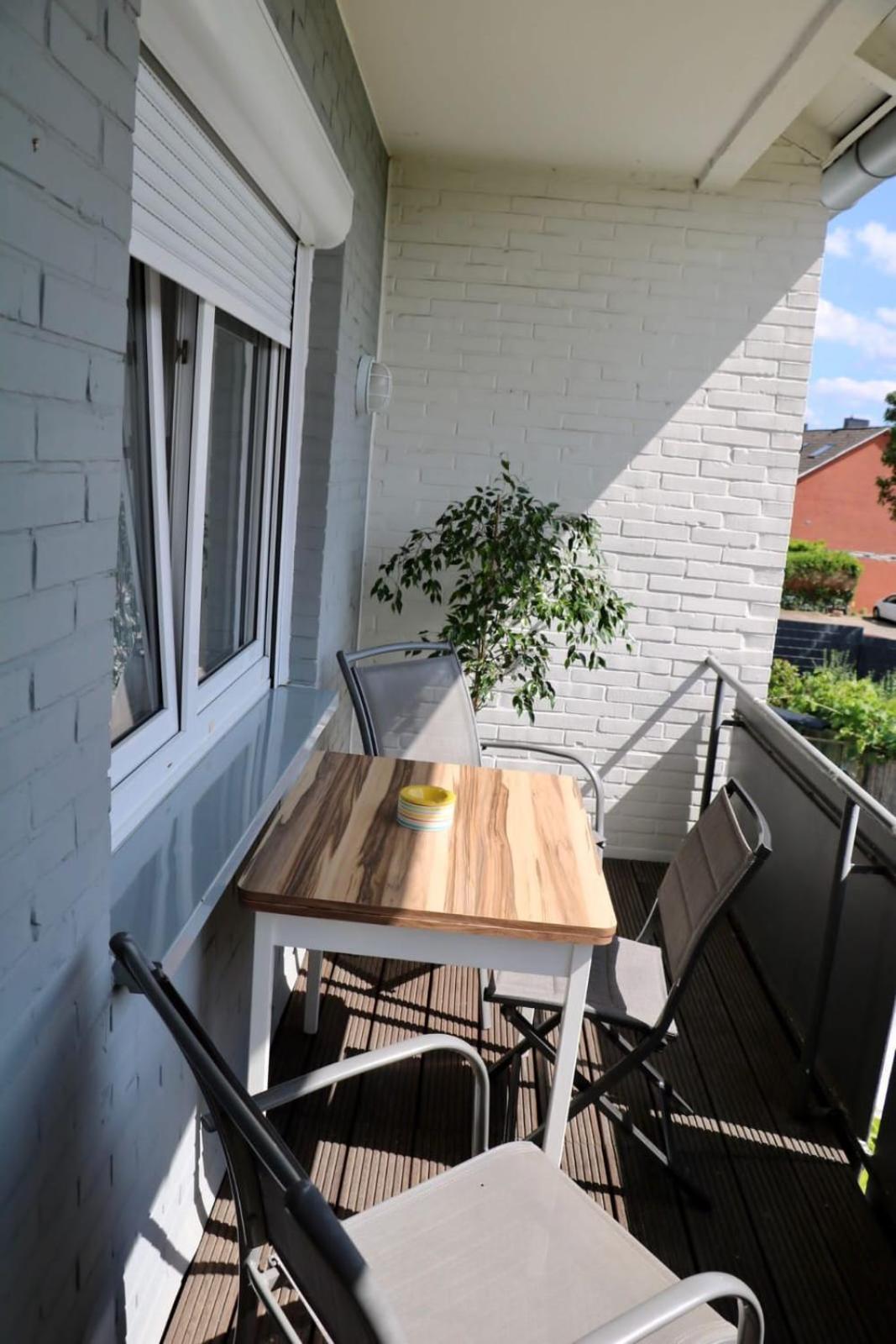 Ecocube Apartment2 Meppen14, Balkon, Kueche, Waschmaschine Exterior photo